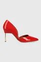 κόκκινο Δερμάτινες μπότες τσέλσι Kurt Geiger London Bond 90 Γυναικεία