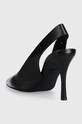 Cipők Furla bőr tűsarkú Sign Slingback YG05SGN.WU0000.O6000 fekete