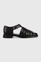 Δερμάτινα σανδάλια Vagabond Shoemakers Shoemakers BRITTIE φλατ μαύρο 5551.201.20
