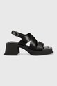 Vagabond Shoemakers sandały skórzane HENNIE słupek czarny 5537.001.20
