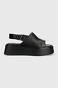Δερμάτινα σανδάλια Vagabond Shoemakers Shoemakers COURTNEY ίσια πλατφόρμα μαύρο 5534.001.92