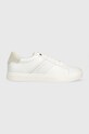 Kožené sneakers boty Calvin Klein CLEAN CUPSOLE LACE UP - HE Planet friendly bílá HW0HW01415