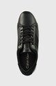 Calvin Klein sneakersy skórzane CLEAN CUPSOLE LACE UP - HE czarny HW0HW01415