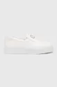 λευκό Δερμάτινα αθλητικά παπούτσια Calvin Klein CUPSOLE FLATFORM SLIP ON W/HW Γυναικεία