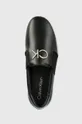 μαύρο Δερμάτινα αθλητικά παπούτσια Calvin Klein CUPSOLE FLATFORM SLIP ON W/HW