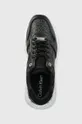 czarny Calvin Klein sneakersy CHUNKY INTERN WEDGE LACE UP-MONO