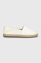 Εσπαντρίγιες Calvin Klein ESPADRILLE - HF MONO απομίμηση λείου δέρματος λευκό HW0HW01456