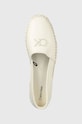 Calvin Klein espadryle skórzane ESPADRILLE W/HW biały HW0HW01457