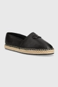 Kožne espadrile Calvin Klein ESPADRILLE W/HW crna