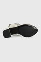 Calvin Klein sandały skórzane BLOCK HL SANDAL 85HH W/HW HW0HW01486 beżowy