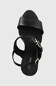 Кожаные сандалии Calvin Klein BLOCK HL SANDAL 85HH W/HW чёрный HW0HW01486