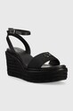 Calvin Klein sandały WEDGE 50HH W/HW - JQ HW0HW01490 czarny SS23