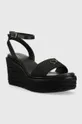 Calvin Klein sandały WEDGE 50HH W/HW - JQ czarny