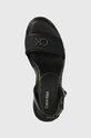 Calvin Klein sandały WEDGE 50HH W/HW - JQ czarny HW0HW01490