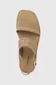 beżowy Calvin Klein sandały SQUARED SANDAL HE