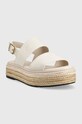 Sandále Calvin Klein FLATFORM WEDGE - HE HW0HW01497 béžová SS23