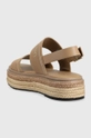 Sandale Calvin Klein FLATFORM WEDGE - HE  Vanjski dio: Tekstilni materijal, Prirodna koža Unutrašnji dio: Sintetički materijal, Prirodna koža Potplat: Sintetički materijal