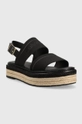 Sandale Calvin Klein FLATFORM WEDGE - HE crna