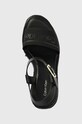 Calvin Klein sandały WEDGE 70HH - HE czarny HW0HW01499