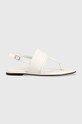 Calvin Klein sandały płaski biały HW0HW01536