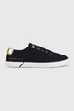 Tommy Hilfiger tenisówki LACE UP VULC SNEAKER płaska granatowy FW0FW06957