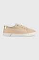 Tommy Hilfiger tenisówki LACE UP VULC SNEAKER płaska beżowy FW0FW06957