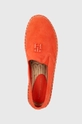 oranžna Espadrile iz semiša Tommy Hilfiger TH SUEDE FLATFORM ESPADRILLE