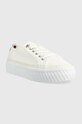 Sneakers boty Tommy Hilfiger PLATFORM VULCANIZED SNEAKER FW0FW07156 bílá SS23
