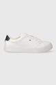 biela Kožené tenisky Tommy Hilfiger ESSENTIAL COURT SNEAKER Dámsky