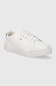 Tommy Hilfiger sneakersy skórzane ESSENTIAL COURT SNEAKER FW0FW07427 biały AW23