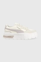 beige Puma leather sneakers Mayze Stack Luxe Wns Women’s