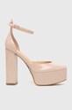 Guess czółenka calane powyżej 8 cm beżowy FL5CAL.PAT03.NUDE