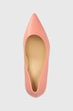 Guess czółenka skórzane Pialy pomarańczowy FL5PIA.LEA08.CORAL