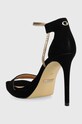 Obuwie Guess sandały zamszowe Zoila FL5ZOI.SUE03.BLACK czarny