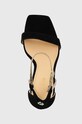 Guess sandały zamszowe Zoila czarny FL5ZOI.SUE03.BLACK
