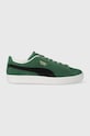 Tenisice od brušene kože Puma Suede Classic XXI ravni zelena 374915