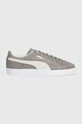 Puma sneakers din piele întoarsă Suede Classic XXI plată gri 374915