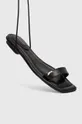 Kožené sandále Patrizia Pepe čierna