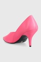 Obuwie Patrizia Pepe szpilki skórzane 8Z0079.L048.M443 różowy