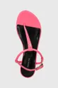 ružová Kožené sandále Patrizia Pepe
