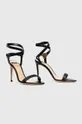Kožené sandále Elisabetta Franchi čierna