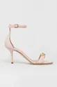 ružová Kožené sandále Elisabetta Franchi Dámsky