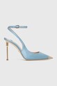 Обувки с висок ток Elisabetta Franchi висок син SA76L31E2.016