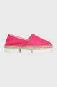 Espadrilky Love Moschino Scarpad Espam 35 platforma ružová JA10313G1GJM1604