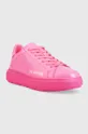 Кожаные кроссовки Love Moschino Sneakerd Bold 40 розовый