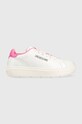 Love Moschino sneakersy skórzane Sneakerd Bold 40 płaska biały JA15374G1GIA410A