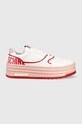 Sneakers boty Love Moschino Sneakerd Basket 60 přírodní kůže bílá JA15426G1GIAO10C