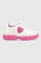 білий Шкіряні кросівки Love Moschino Sneakerd Belove 65 Жіночий
