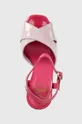 ružová Kožené sandále Love Moschino San Lod Quadra 120