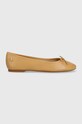 Lauren Ralph Lauren baleriny skórzane Jayna beżowy 802824650015.101